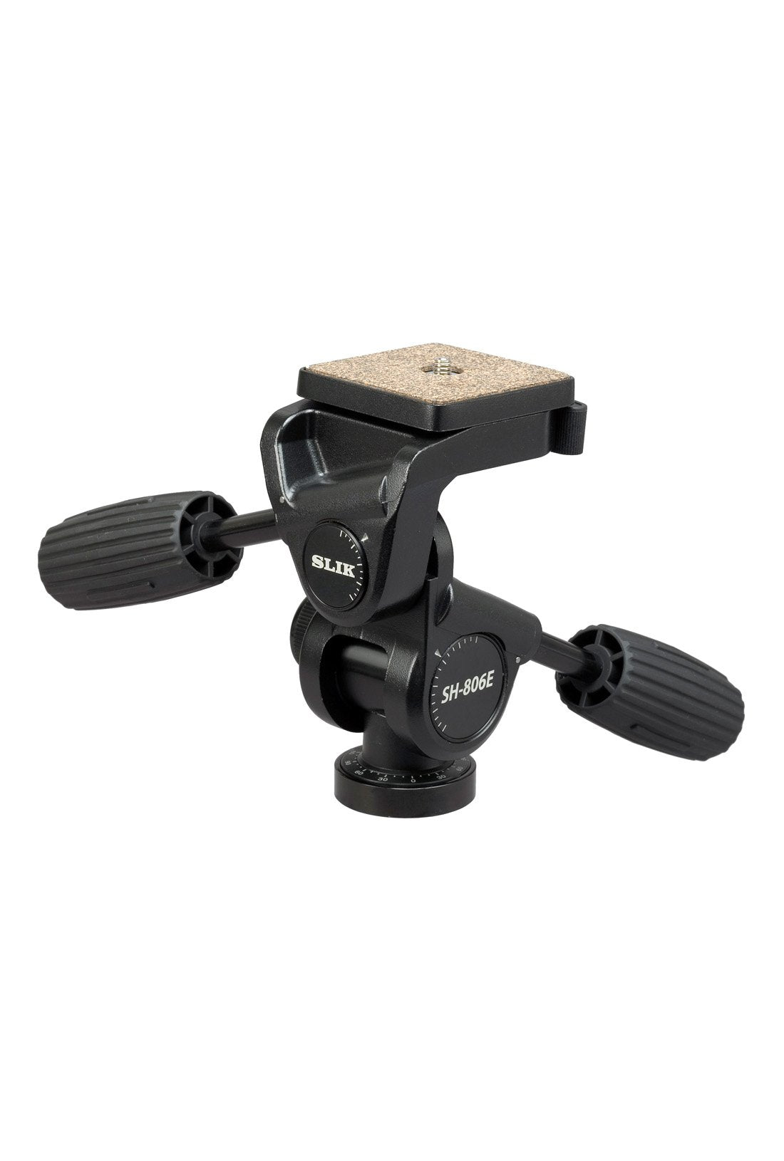 Slik Sh 806E 3 Way Pan/Tilt Head With Quick Release   Supports 12 Lbs (5.4 Kg), Black (618 806)