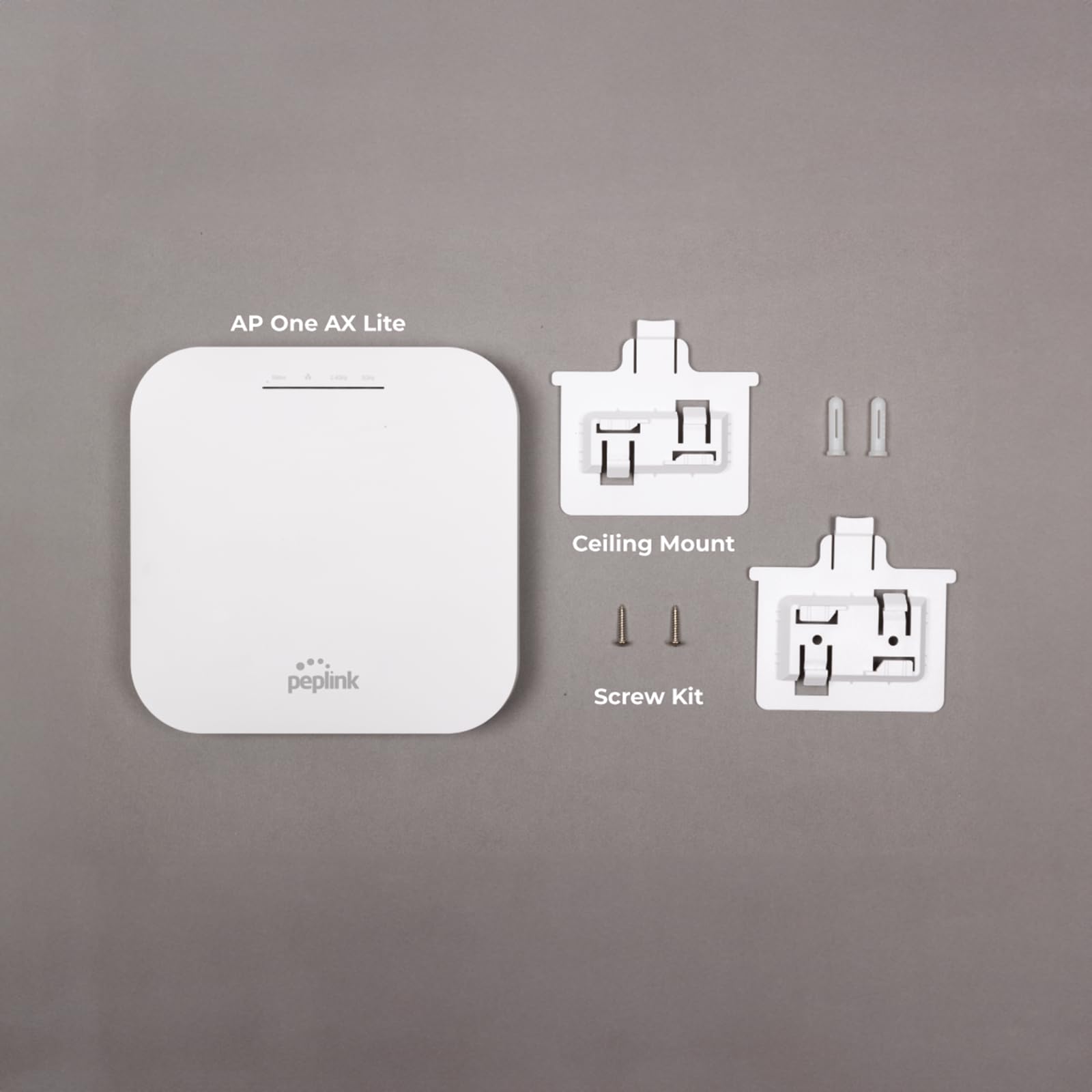 Peplink Wifi Access Point Ethernet Ap One Ax Lite, 2X2 Mimo Dual Band Wi Fi 6, 1X1Gbps Ethernet Port, Omni Antenna, Incontrol Cloud Management, Seamless Integration With Sd Wan