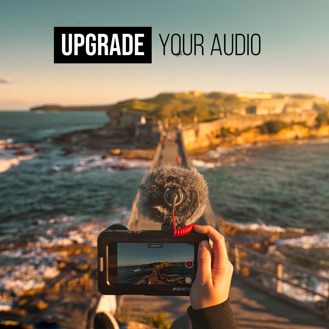 Rode Videomicro Compact On Camera Microphone With Rycote Lyre Shock Mount, Auxiliary, Black