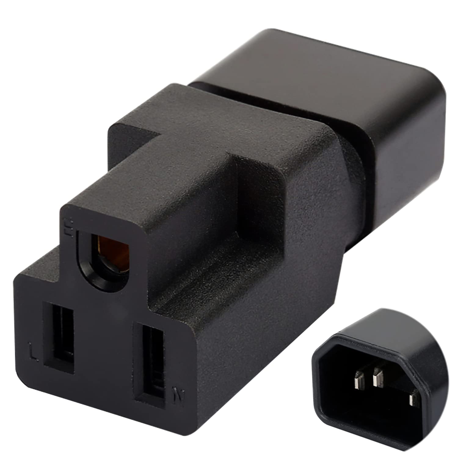 Dracaena 10 Pack Iec320 C14 Male To Nema 5 15R Pdu Usa Ups Extension Power Plug Adapter,Iec C14 Male Plug To Nema 5 15R Us 3 Pin