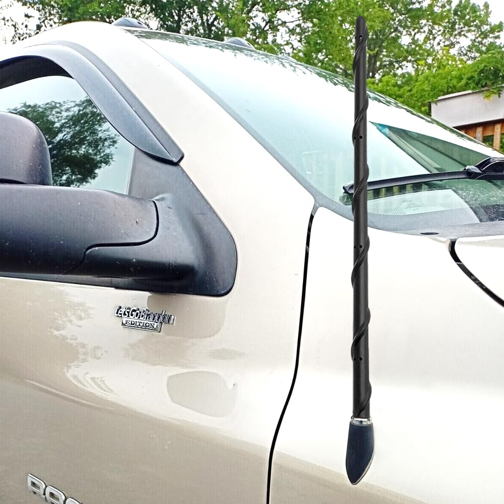 Ksaauto 16 Inch Antenna For 2009 2024 Dodge Ram 1500 2500 3500 Classic Warlock, Dodge Ram 1500 Accessories, Flexible Spiral Rubb
