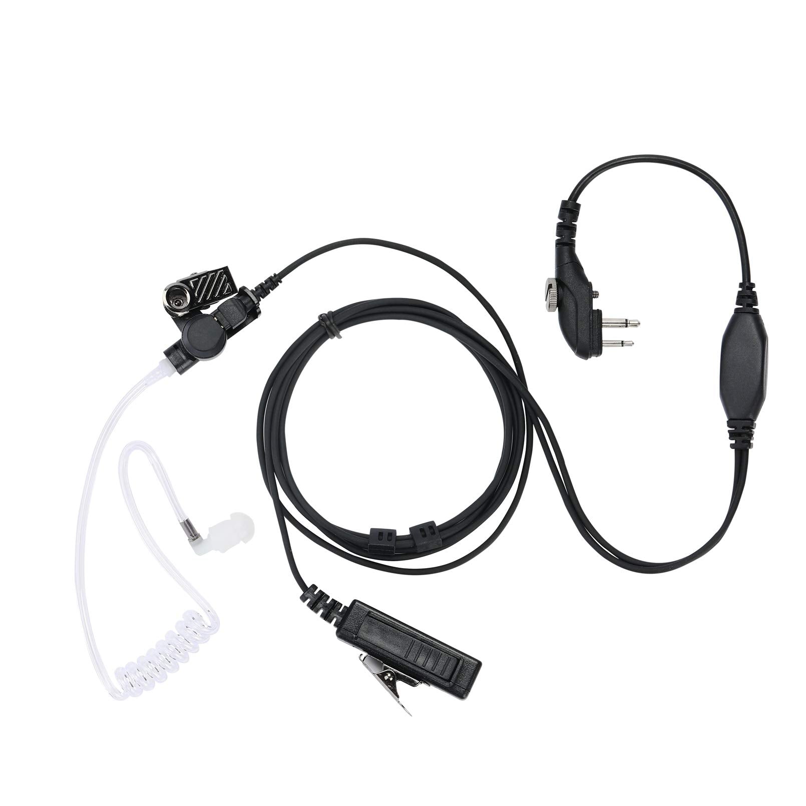 Ks K Storm Acoustic Tube Earpiece Headset Compatible With Hytera Pd550 Pd562 Td562 Walkie Talkie,Pu Material, Black