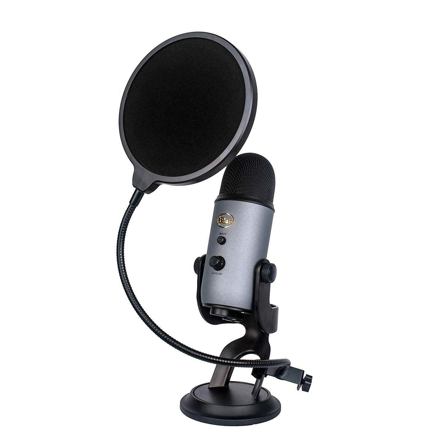 Dragonpad Usa 6'' Microphone Studio Pop Filter With Clamp (Black)