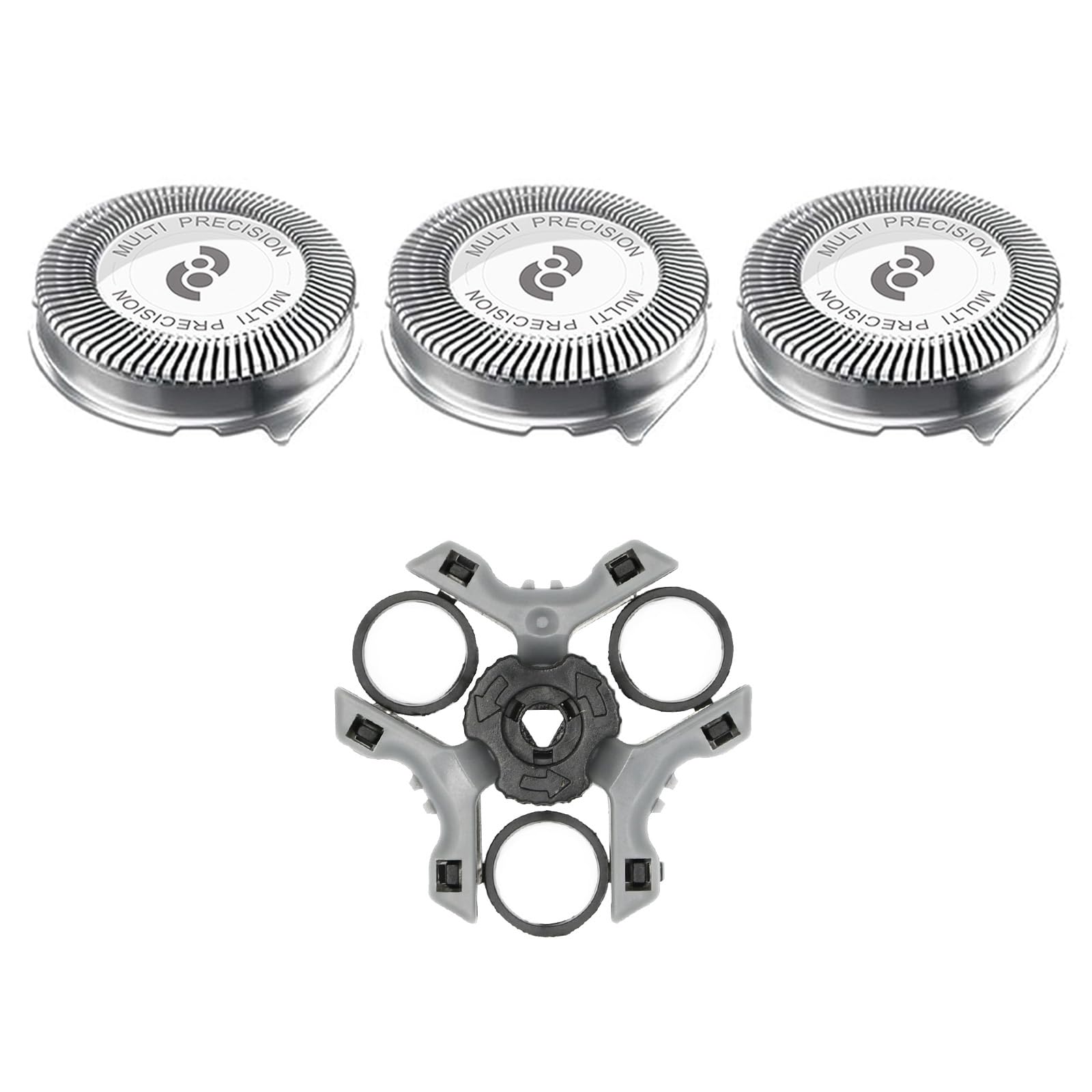 Hq8 Replacement Heads Compatible With Philips Norelco Aquatec Shavers, 3Pcs Blades With 1Pcs Retaining Ring