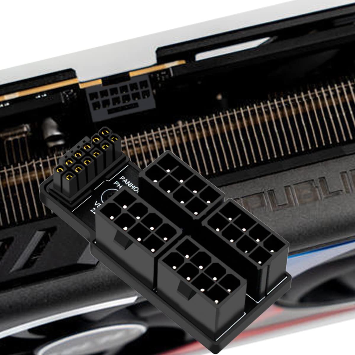 Cy Atx3.0 Pci E 5.0 Power Modular 12Vhpwr Adapter To Four Atx 8P Up Angled 90 Degree For 4080 4090 5090Ti 16Pin 12+4P Graphics C