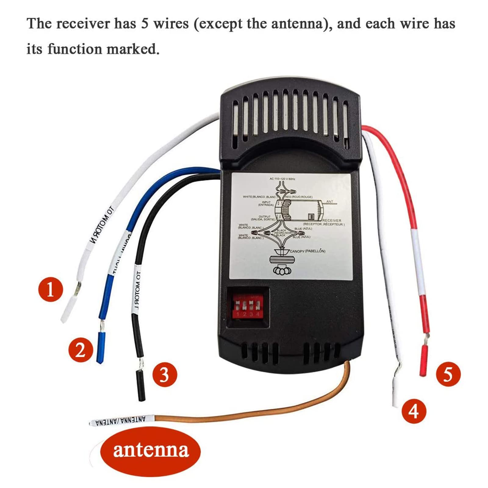 Ceiling Fan Remote Control Kit Replacement For Harbor Breeze Hunter Allen+Roth Kichler   Fan 35T Kujce9603 L3Hfan35T1