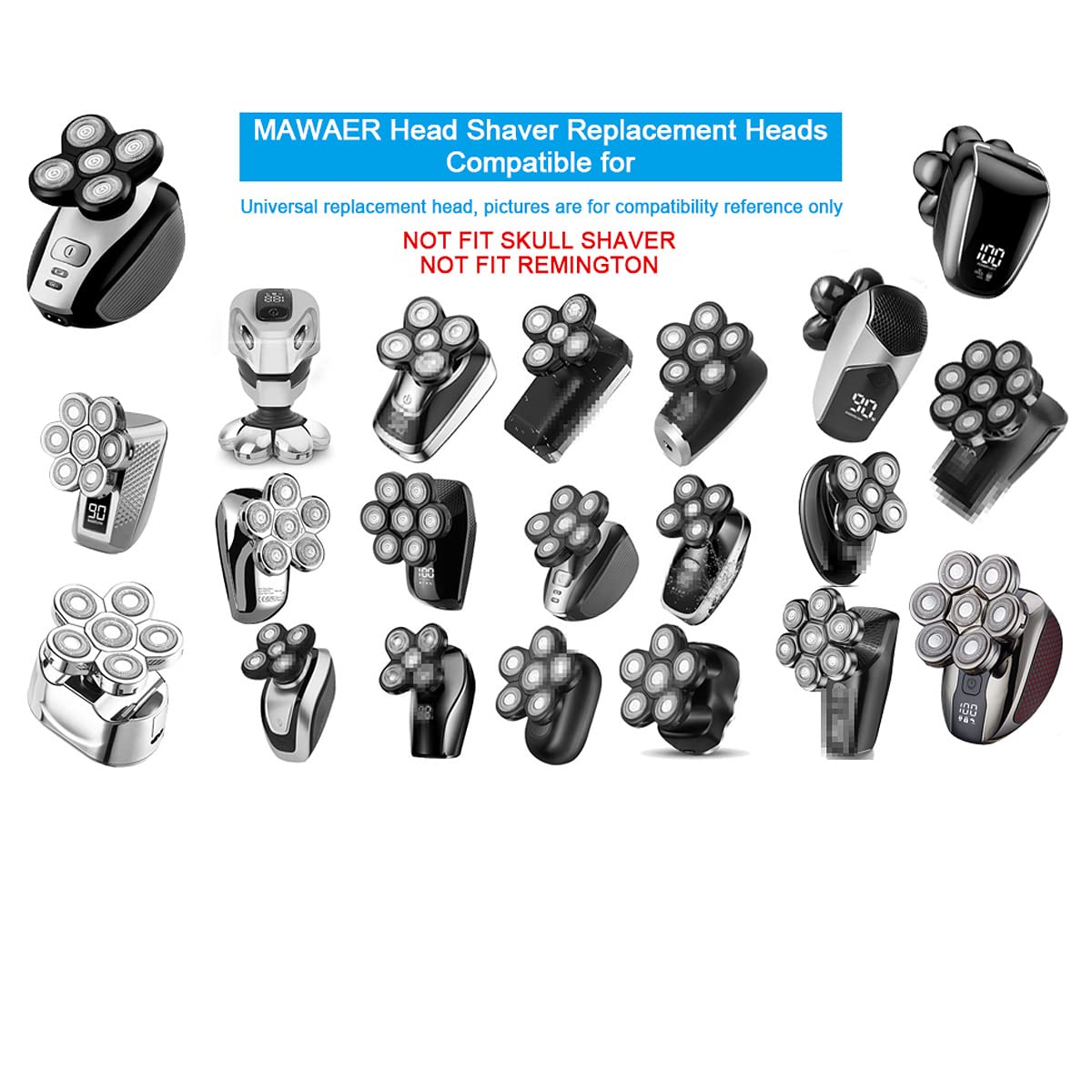 Universal 5 Blades Shaver Replacement Heads Compatible With Freedom Gold Shaver And Some Brands. 5D Electric Head Shaver Replace