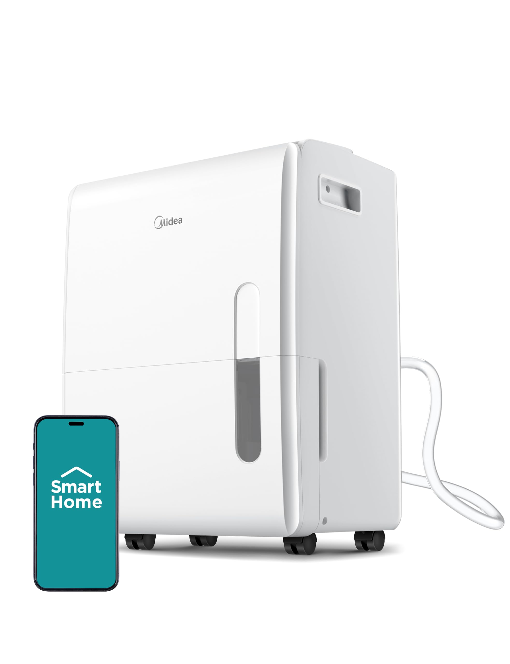 Midea 5,500 Sq. Ft Dehumidifier for Basement, 60 Pint dehumidifier with pump, APP & Alexa Smart Control, 2.64 Gallon Water Tank,