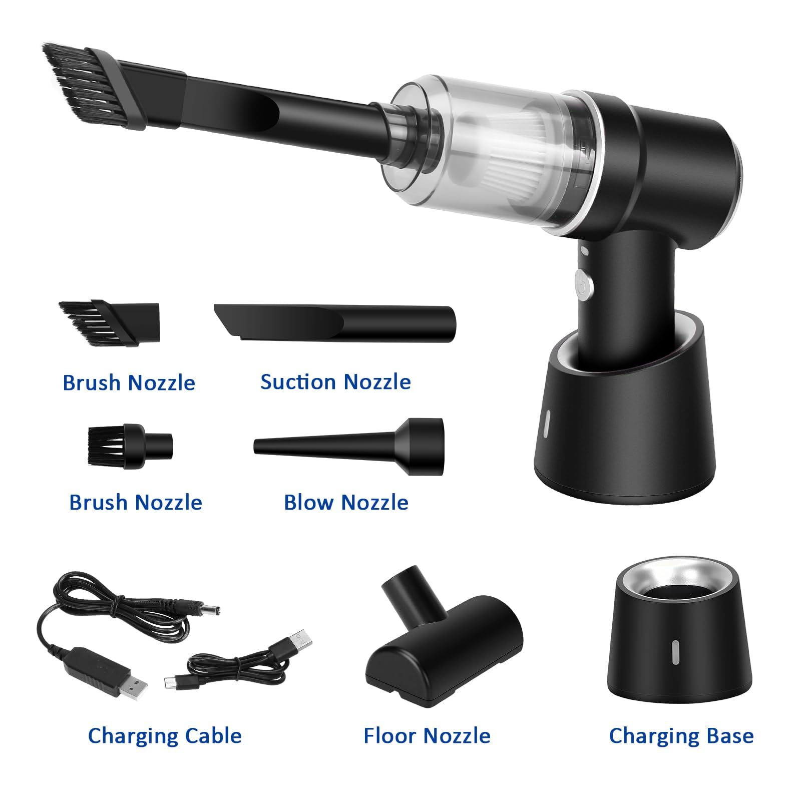 Handheld Vacuum Cordless, 8000Pa Mini Vacuum Cleaner Desk Vacuum, 120W High Power Car Vacuum 2 In 1 Air Duster, Keyboard Vacuum