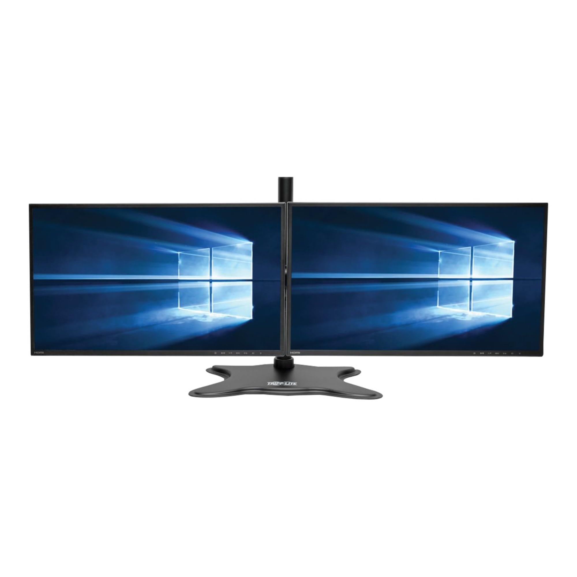 Tripp Lite Ddr1327Sdd Dual Monitor Mount Stand, Swivel & Tilt, 13 27 Inch Flat Screen Displays, Desktop Mount, Black