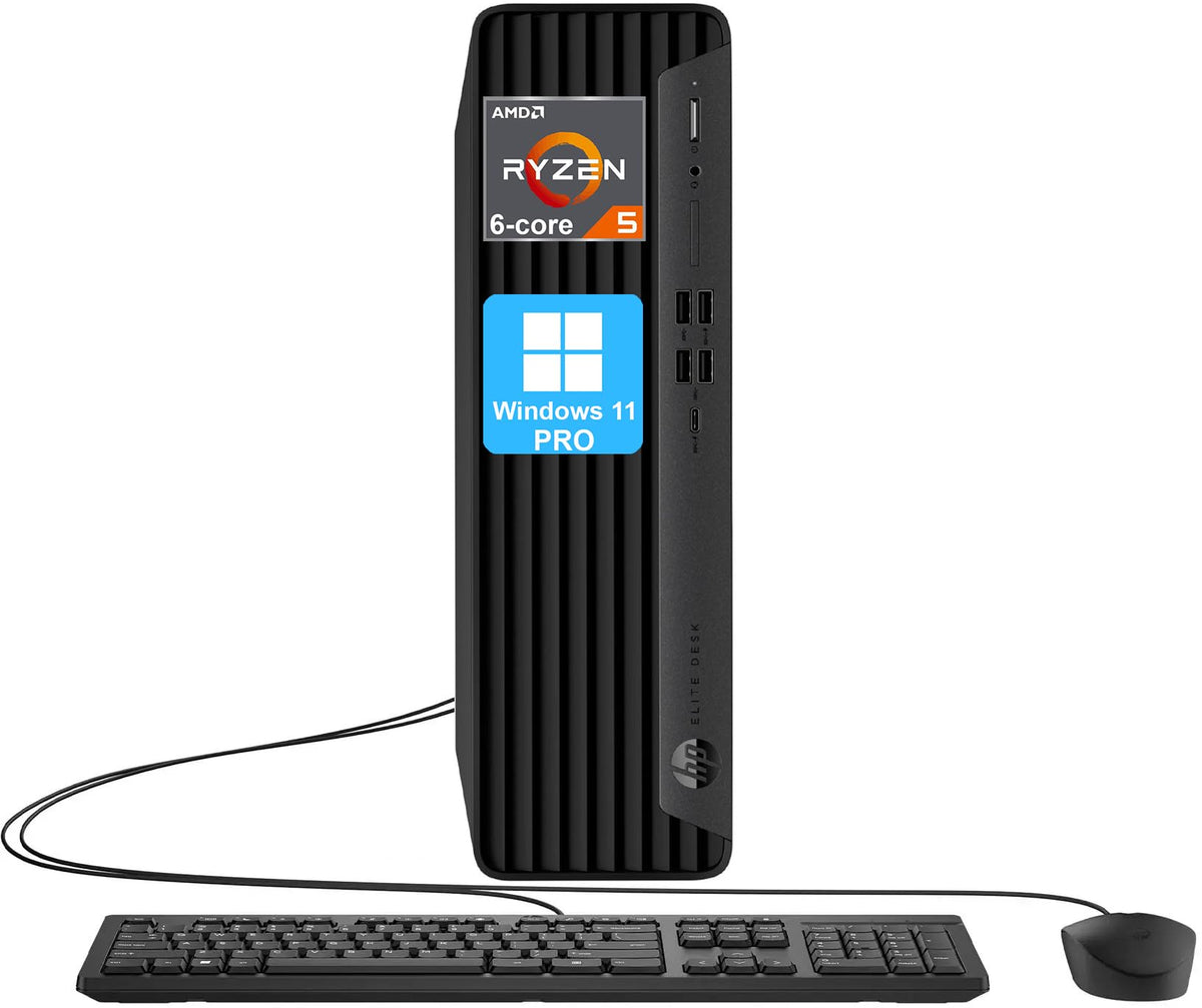 Hp Elite Sff 805 G9 Desktop Computer, 6-Core Amd Ryzen 5 8500G Processor, 32Gb Ddr5, 2Tb Ssd, 2-Monitor Ports (Display Port + Hd