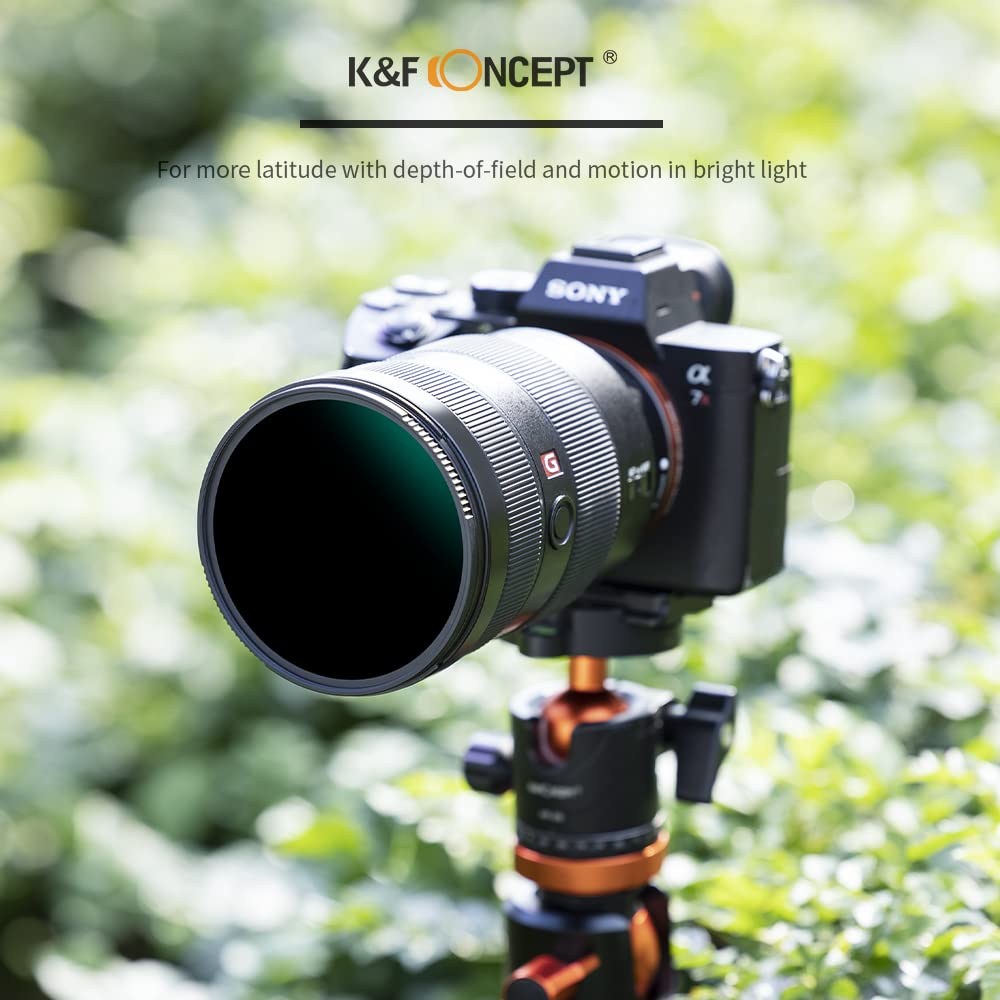 K&F Concept 82Mm Nd64 Lens Filter (6 Stop Fixed Neutral Density Filter), 28 Multi Layer Coatings Hd Waterproof Ultra Slim Nano X