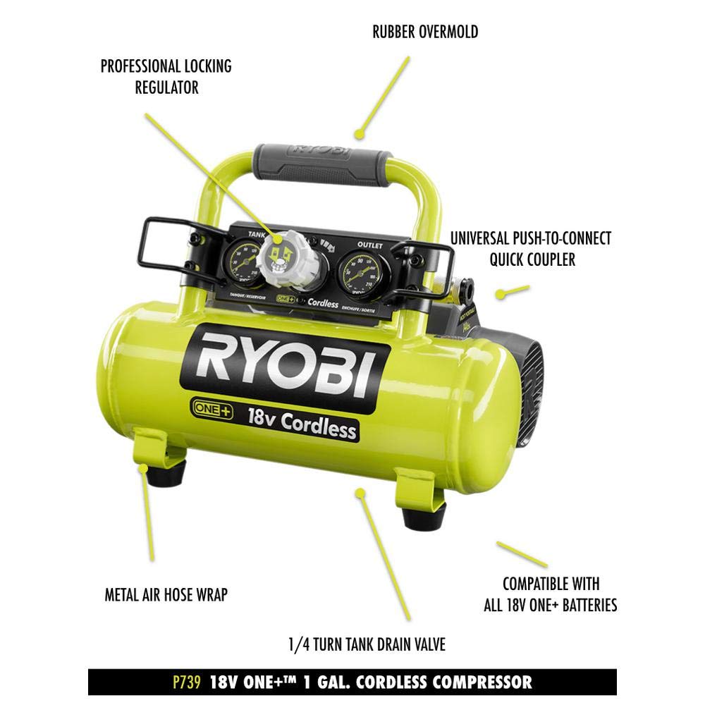 Ryobi 18V One+ 1 Gallon Air Compressor