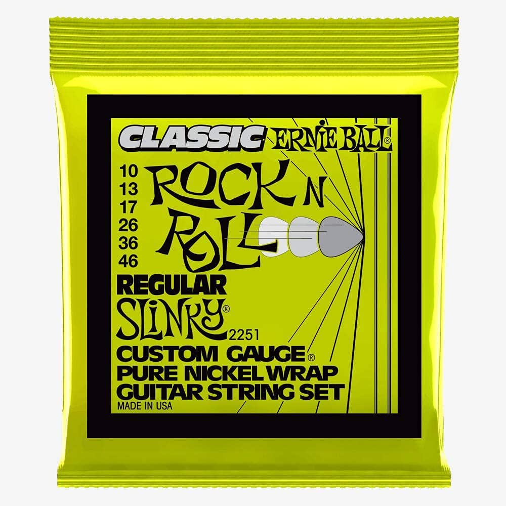 Ernie Ball 2251 Classic Regular Slinky Electric Guitar Strings 10-46 2 Pack