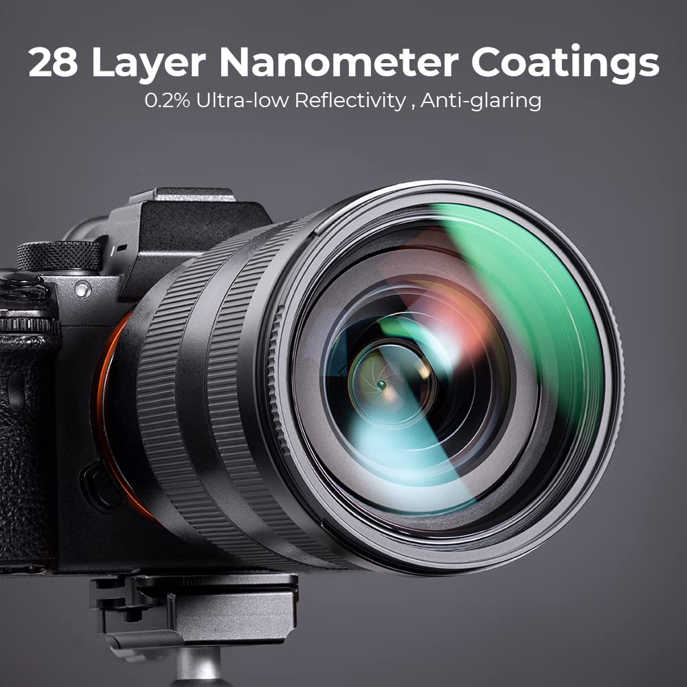 K&F Concept 43Mm Mc Uv Protection Filter With 28 Multi Layer Coatings Hd/Hydrophobic/Scratch Resistant Ultra Slim Uv Filter For