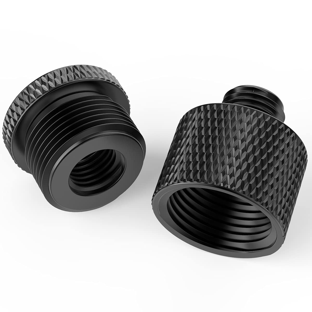 Mxtong Mic Stand Adapter 5/8 To 3/8 And3/8 To 5/8 Mic Screw Adapter Thread For Microphone Stand Mount To Camera Tripod Adapter 2