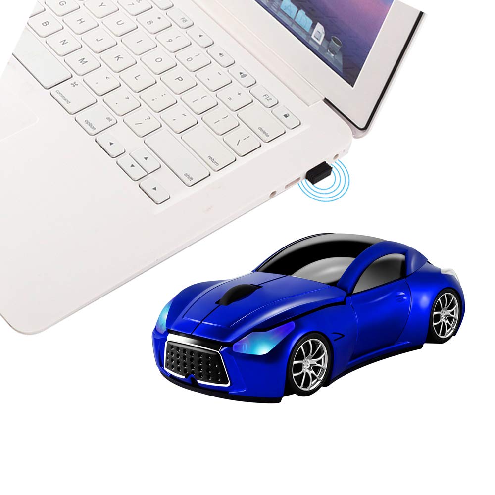 Usbkingdom Cool Sport Car Shape 2.4Ghz Wireless Mouse Optical Cordless Mice With Usb Receiver For Pc Laptop Computer 1600Dpi 3 B
