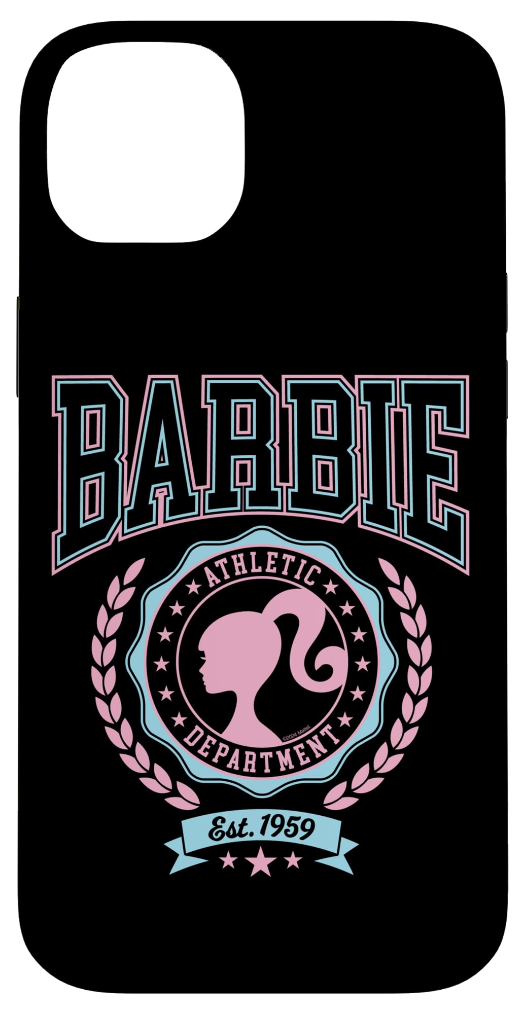 Iphone 14 Plus Barbie   Varsity Athletic Department Silhouette Logo Case