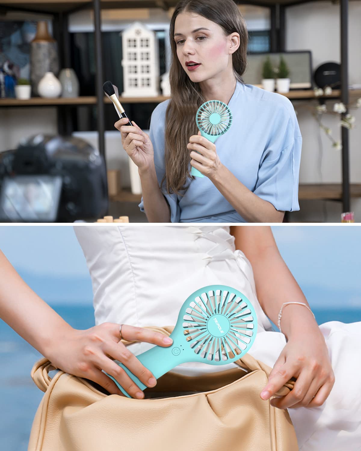 Tripole Handheld Fan Mini Fan Portable 5000 Mah Battery Operated Small Personal Fan With Powerful Wind Usb Rechargeable Eyelash