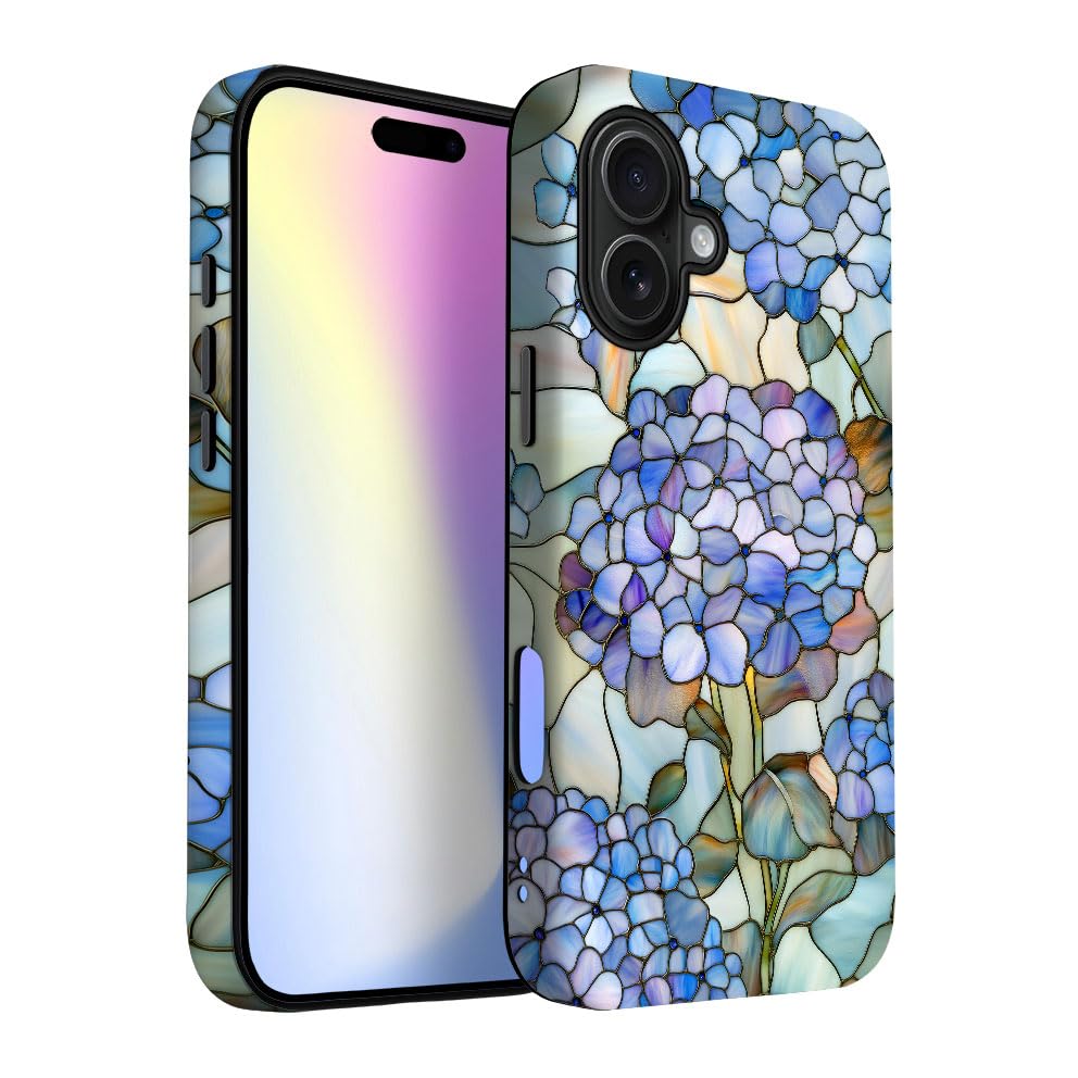 Yuzbira for iPhone 17 Case | Hydrangea Macrophylla | Slim Drop Protection Design