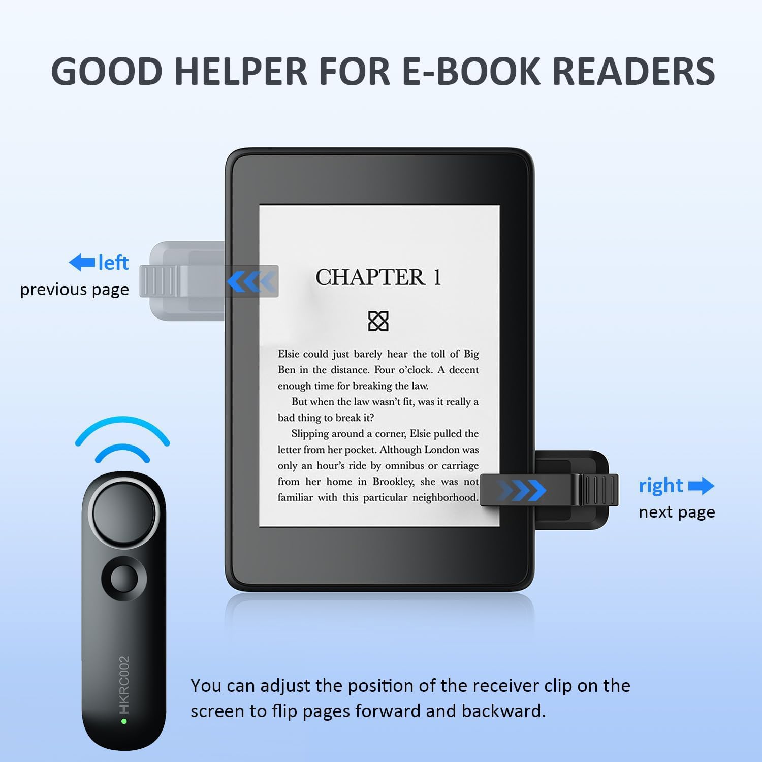 Hogance Rf Remote Control Page Turner For Kindle Reading Ipad Iphone Android Tablets Surface Comics, Wireless Camera Video Recor