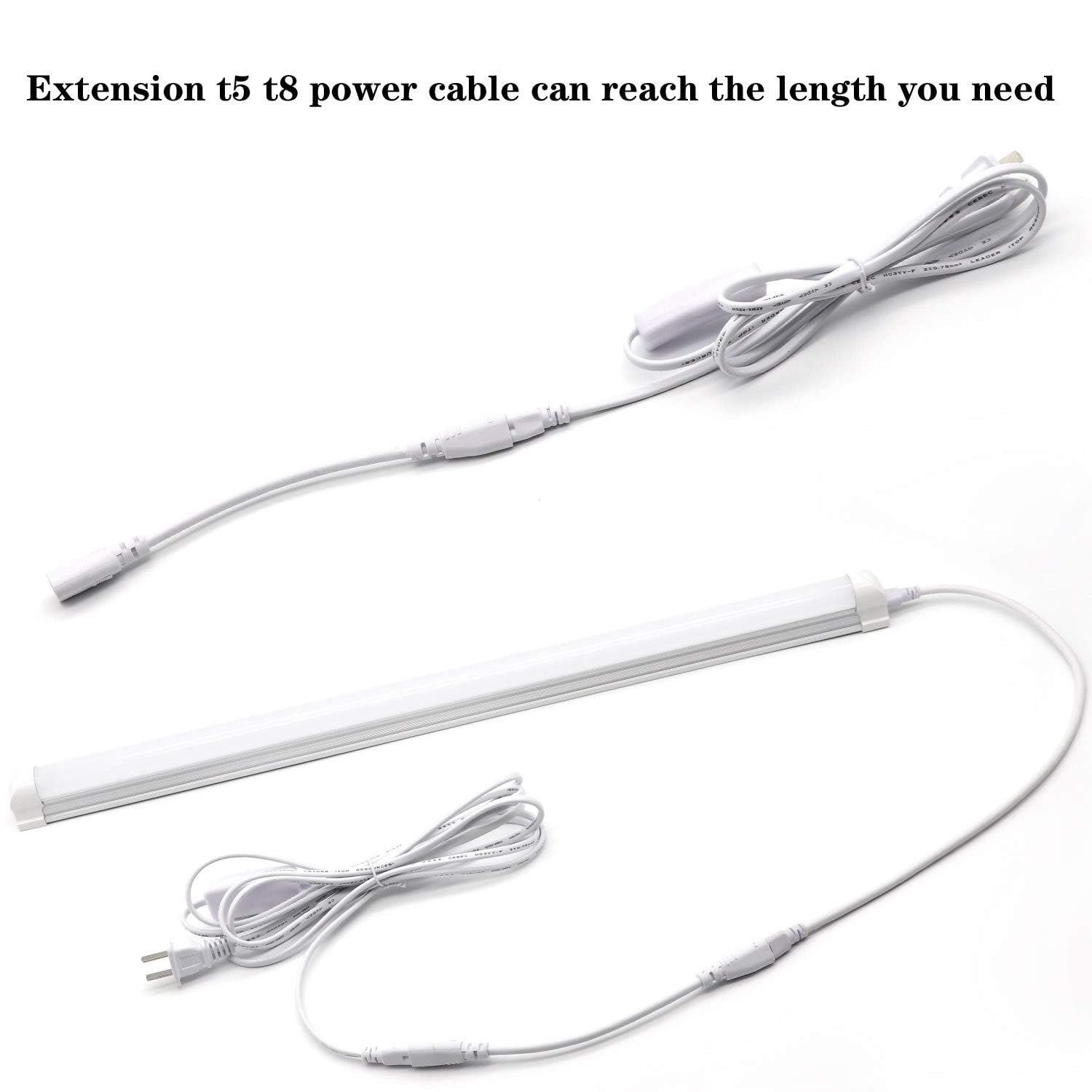 T5 T8 Led Tube Connector Adapter Cable Connector Cable Wire 8 Inch Double Male To Male End Extension Cord For Integrated Led Flu