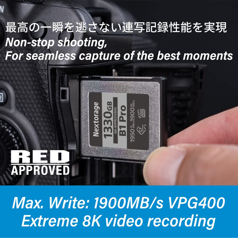 Nextorage 660Gb Cfexpress Type B Memory Card Super Fast Vpg400 Max Read 1950Mb/S Max Write 1900Mb/S (B1 Pro Series)