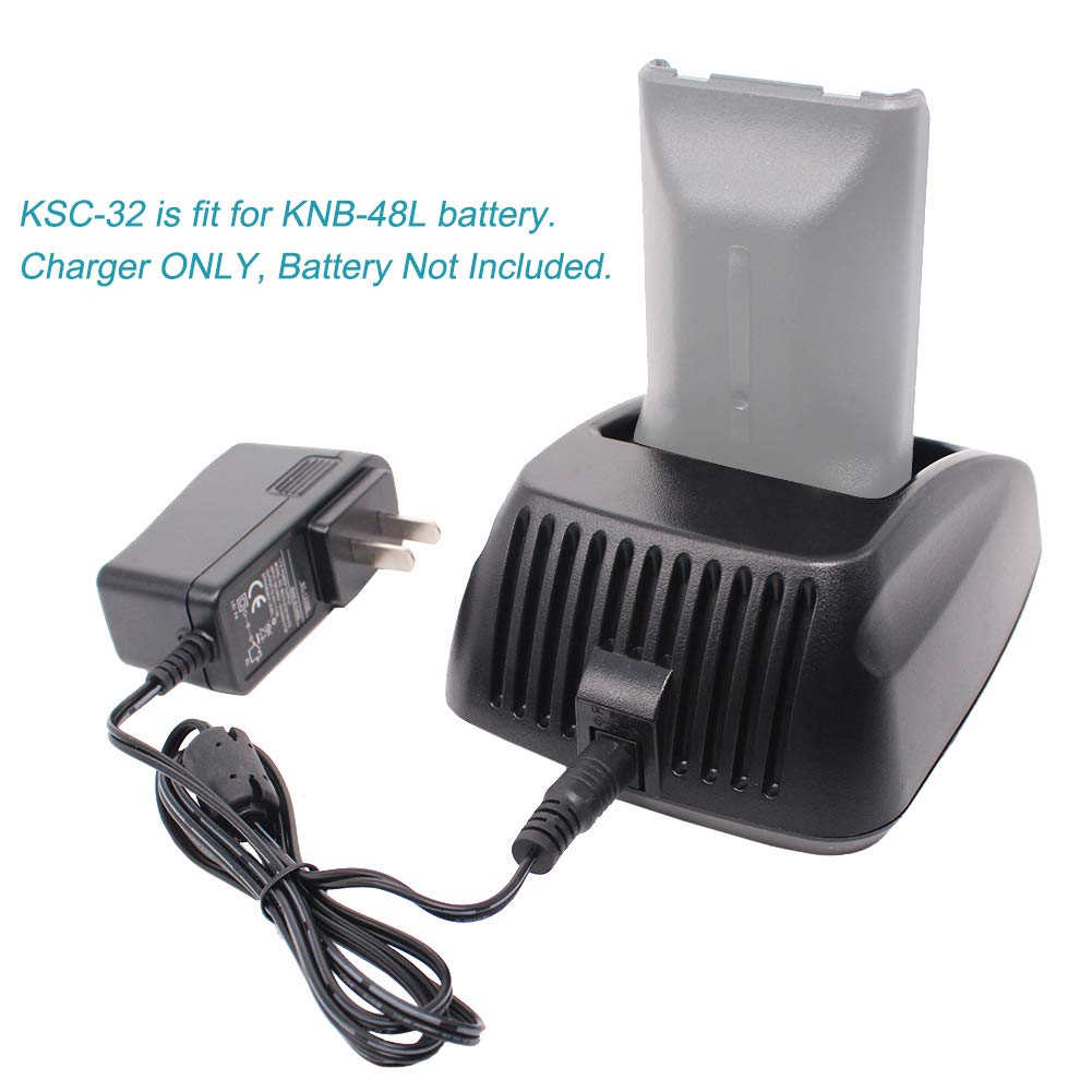 Aimtobest Ksc 32 Charger Compatible For Th D72A Tk 2180 Tk 3180 Tk 5210 Tk 5310 Nx 5200 Nx 5300 Nx 5400 Nx 410 Nx 411 Radio Knb 48L/32N/33L/43L/47L/31A/50Nc/54N Battery