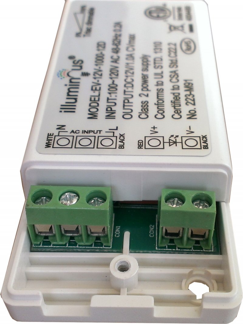 12V 12W Dimmable Cv Dc Led Driver Transformer Etl Approved