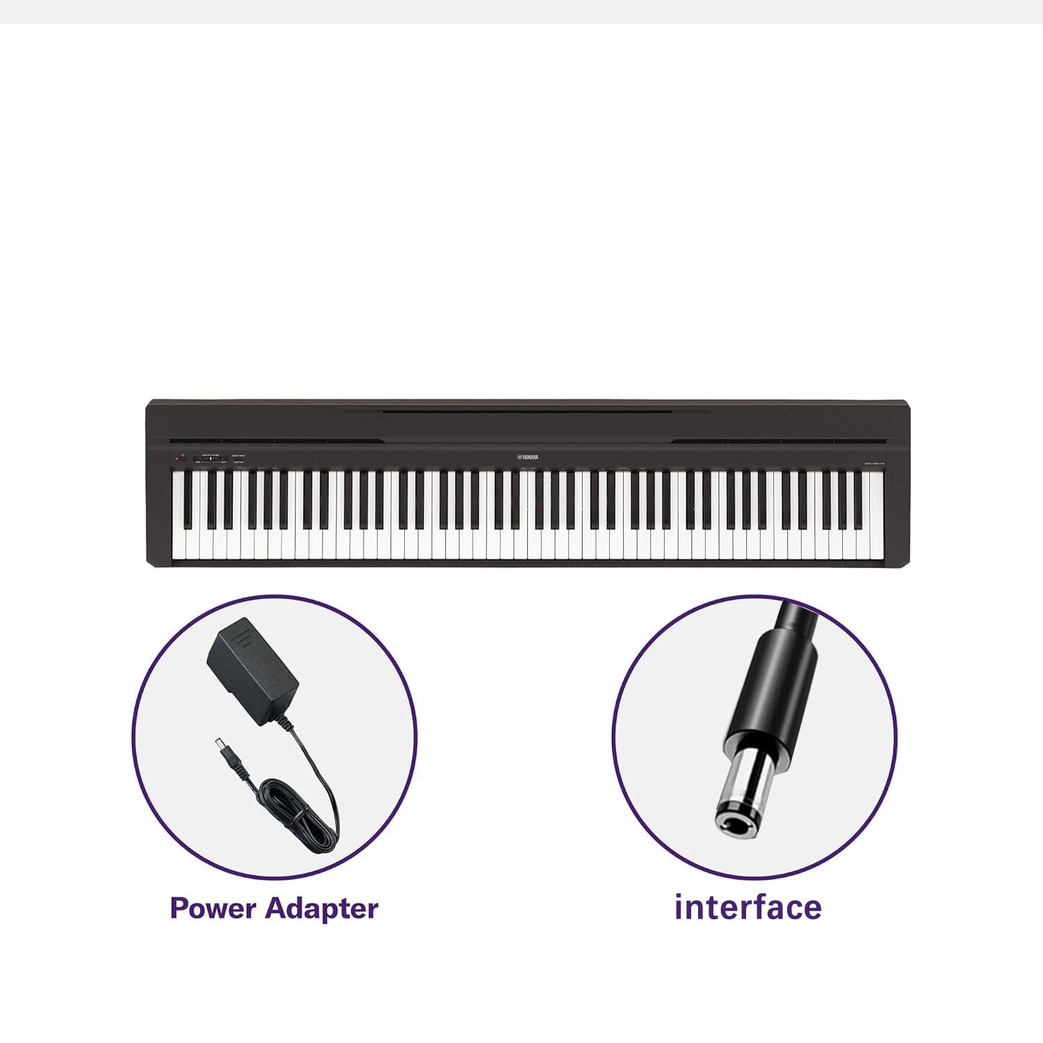 12V 2A Power Supply Adapter For Yamaha Psr, Ypg, Ypt, Dgx, Dd, Ez And P Digital Piano And Portable Keyboard Series Charger Cord,