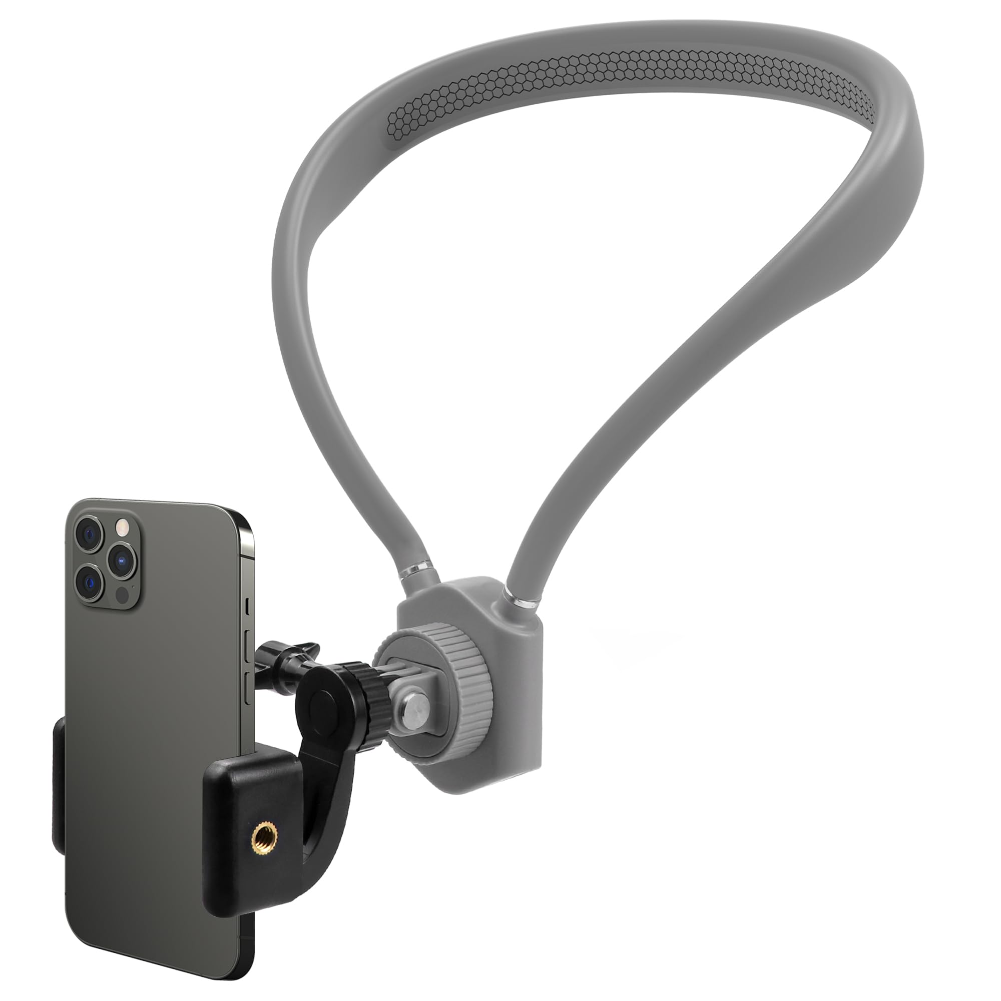Binazon Neck Mount For Phones, Neck Cell Phone Holder Pov/Vlog Selfie Mount Hand Free Phone Neck Holder Chest Stand Strap Video 