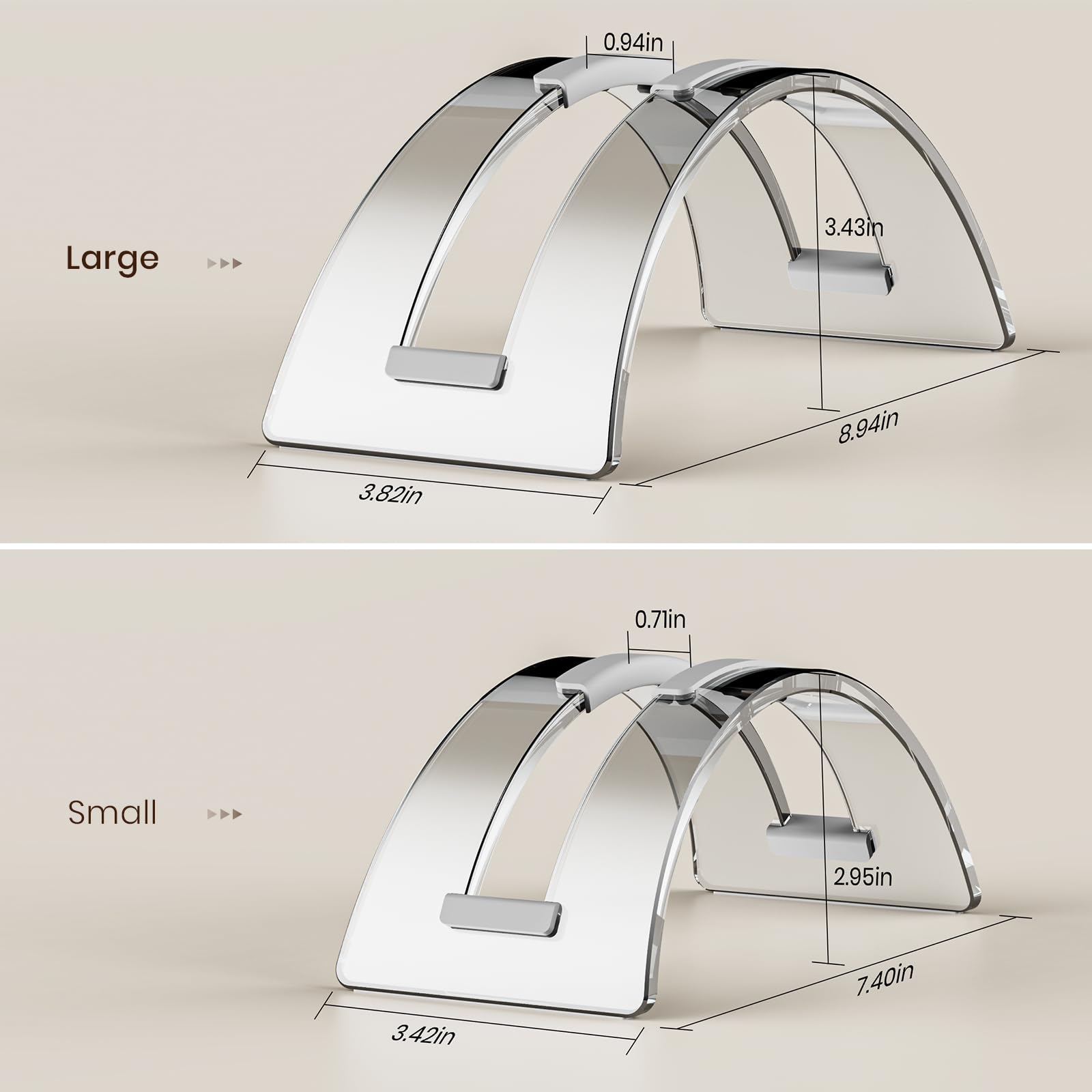 Vertical Laptop Stand For Desk,Dual Slot Macbook Stand Acrylic Invisible Desktop Notebook Dock,Laptop Stand Vertical Space Savin