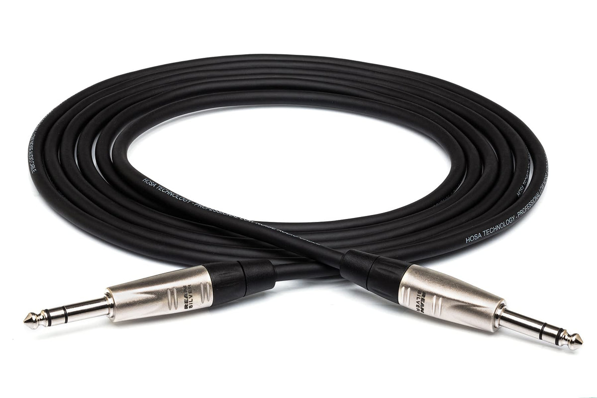 Hosa Hss 001.5 Rean 1/4'' Trs To Rean 1/4'' Trs Pro Balanced Interconnect, 1.5 Feet