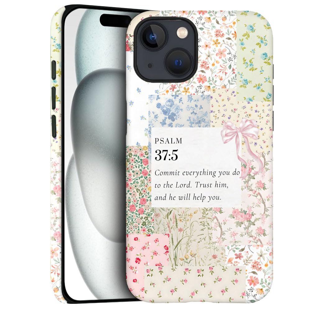 Case for iPhone 15 Plus - Slim Fit Anti-Scratch Phone Case for Girl Women - Christian Collage Patchwork Jesus Faith (Frosted)