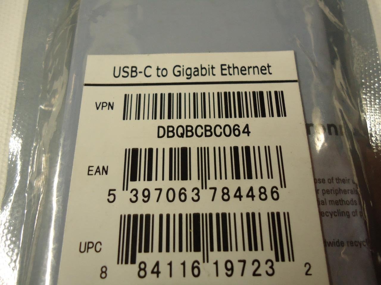 Dell Fba_Dbqbcbc064 Adapter Usb C To Ethernet Pxe