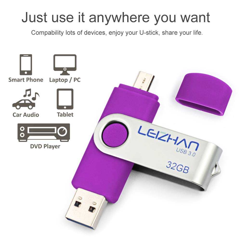 Leizhan 64 Gb Micro Usb Flash Drive 3.0 Otg Memory Stick For Android Phones Micro Devices And Computers, Micro Usb 3.0 Thumb Dri