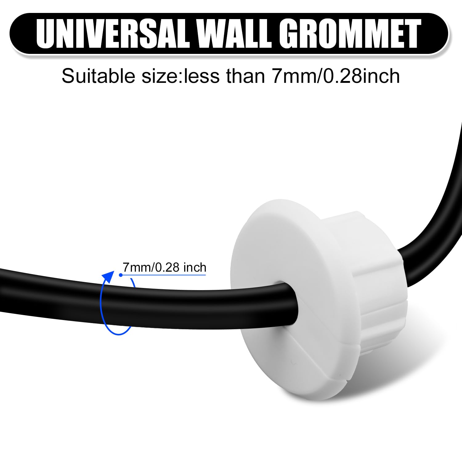 2Pcs 1 Inch Wall Cable Feed Through Bushings For Starlink Dishy, Cable Wall Pass Through For Wall Hole Feed Through Cable Bushin