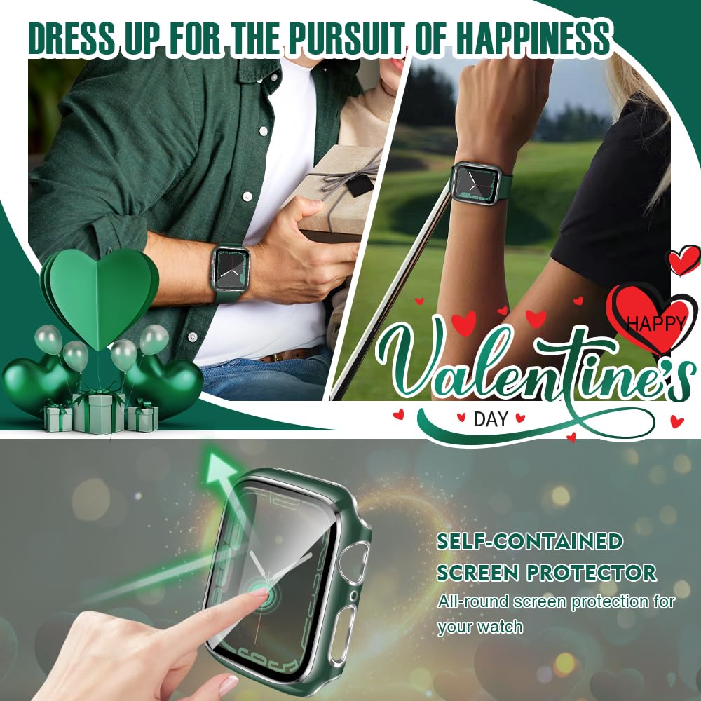 Top4Cus 41Mm Case Compatible With Apple Watch, With Built In Tempered Glass Screen Protector, Pc Cover For Iwatch Series 9/8/7/S