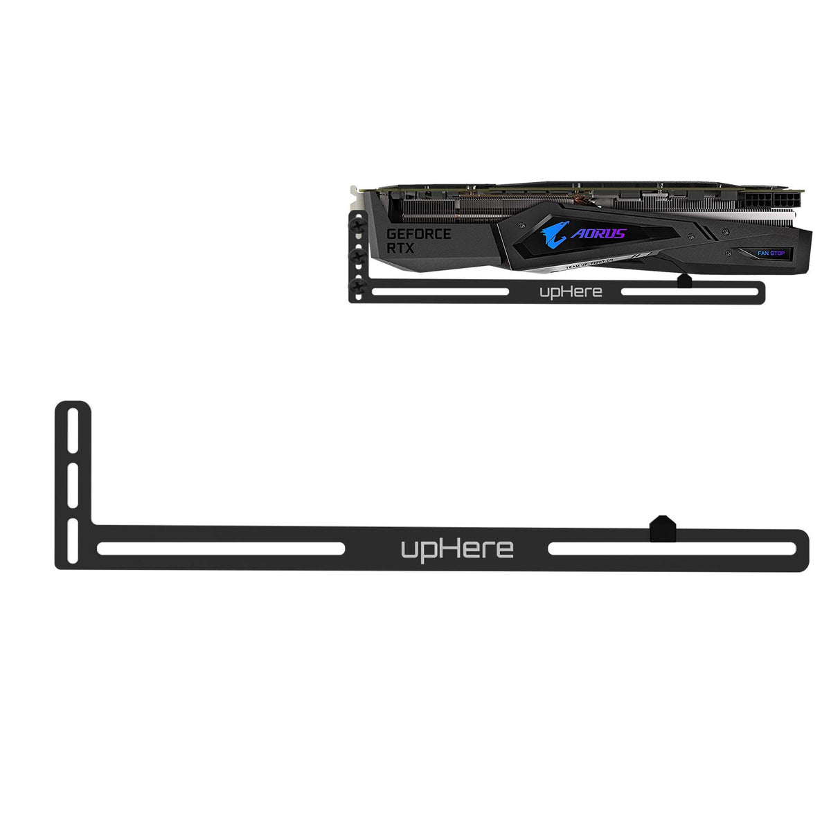 Uphere Graphics Card Gpu Brace Support Video Card Sag Holder/Holster Bracket, Anodized Aerospace Aluminum, Single Or Dual Slot Cards (Black),Gl05(Not Support 3080 Ti)