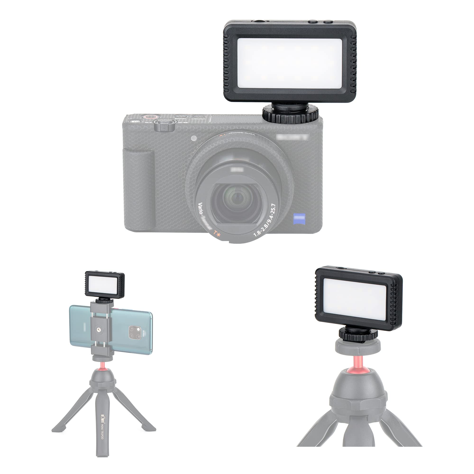 Kiwifotos Mini Led Video Light For Sony Zv E10 Ii Zve10 Zv 1F Zv1F Zv 1 Ii Zv1 Zv1Ii A6000 A6100 A6300 A6400 Nikon Z30 Z50 Z6 Z7