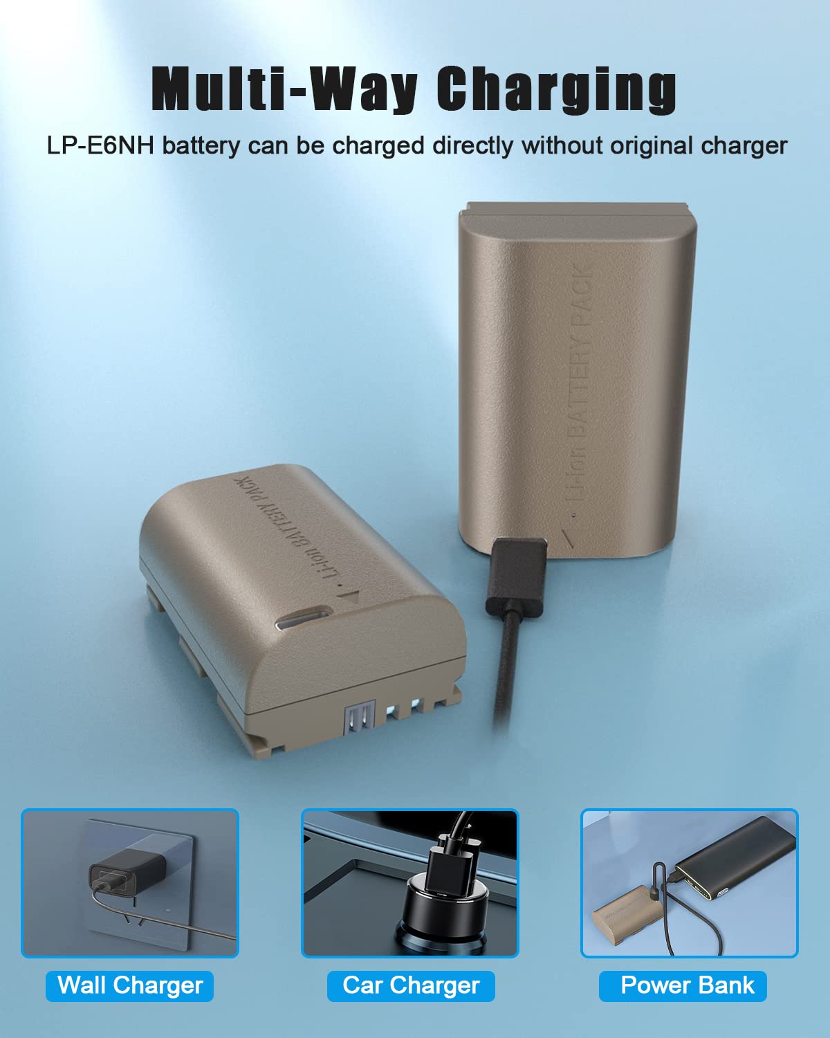 Jyjzpb 2 Pack Lp E6Nh Batteries For Canon Eos R6 R7 R R5 90D 60D 70D 80D Eos 5D Iv Eos 6D Eos 6D Ii Eos 7D Eos 7D Mark Ii Camera