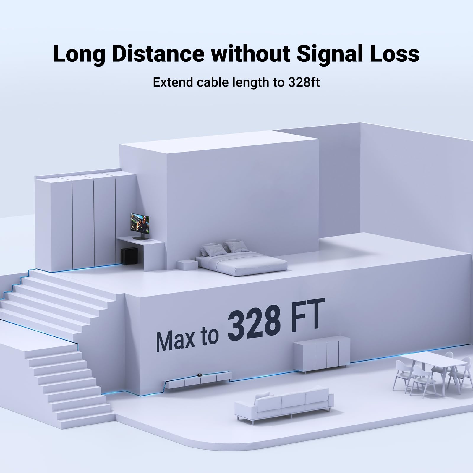 Ugreen Ethernet Extender 10Gbps, Ethernet Coupler For Cat8 Cat7 Cat6 Cat5 Cable, 328Ft Long Distance Extend, Aluminum Alloy Shel