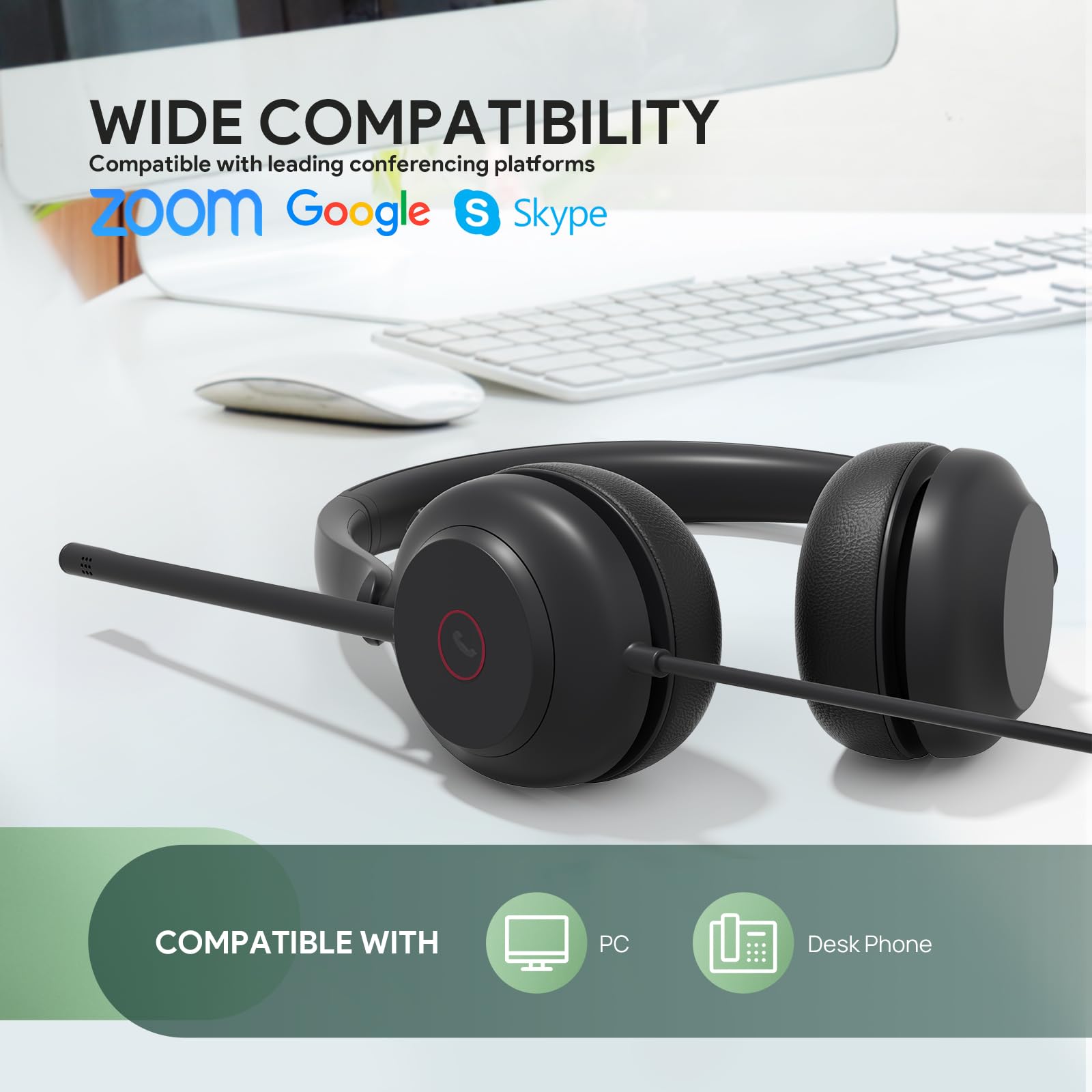 Yealink Uh35 Wired Headset, Usb Headset With Noise Cancelling Mic, Optimized For Skype And Zoom And Other Leading Conferencing P