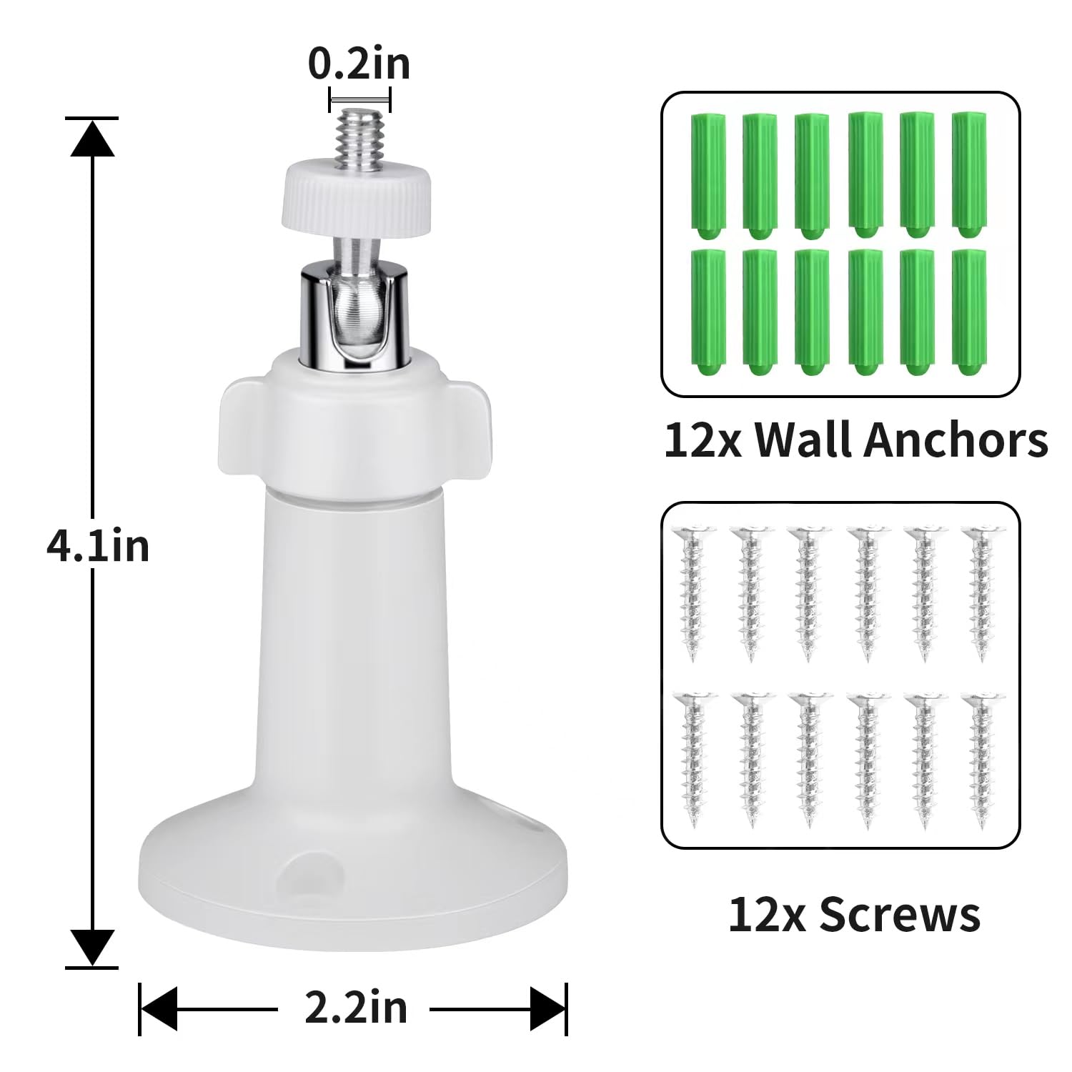 4 Pack Wall Mount For Wyze Cam Pan V3 & Wyze Cam V3 & Wyze Cam Outdoor, 360 Degree Swivel Adjustable Wall Mount Bracket For Wyze