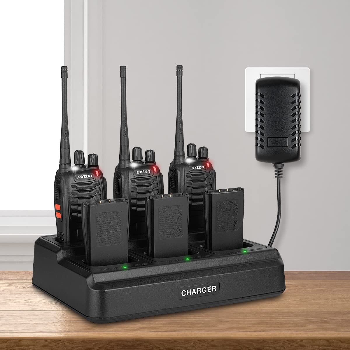 Pxton Walkie Talkies For Adults Long Range With Upgraded Earpiece,Radios Walkie Talkies Rechargeable Portable Two Way Radios Wit