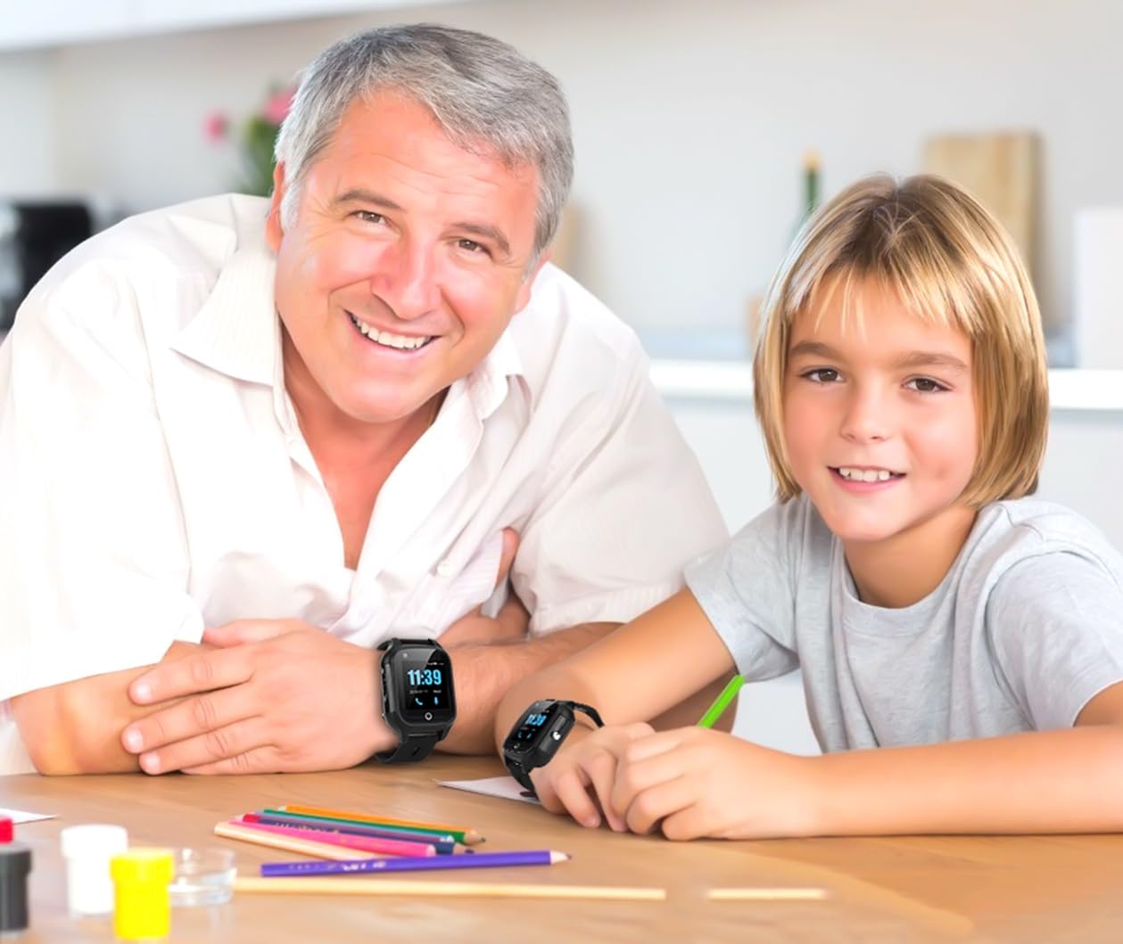 Smart Health Watch - No Contracts - One-Time Cost - No Monthly Fee - Fall Detection - Medical Alert Watch - Waterproof - Take It