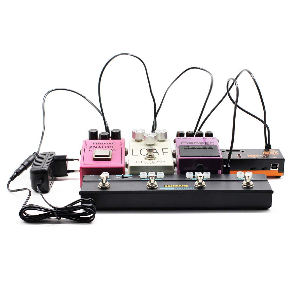 Sonicake 9V Dc 5 Way Daisy Chain Cable Right Angle Plug Daisy Chain Power Cable For Guitar Effects Pedal