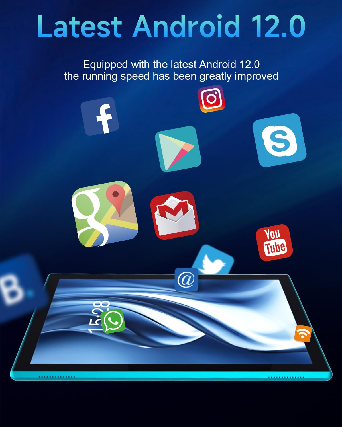 10 Inch Tablet, Android 12.0 Tablets, 4Gb Ram 32Gb Storage 512Gb Expand, 8Mp Camera, Wifi Bluetooth Gps Fm 10.1'' Ips Hd Touch S