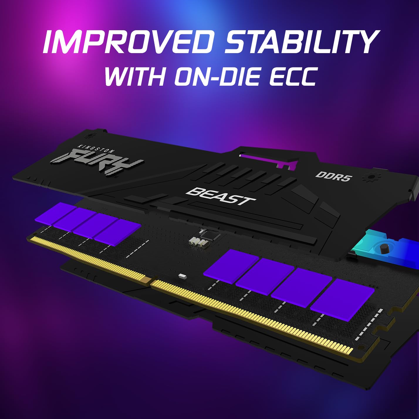 Kingston Fury Beast Rgb 32Gb 6400Mt/S Ddr5 Cl32 Desktop Memory | Amd Expo | Plug N Play | Single Module | Kf564C32Bbea 32