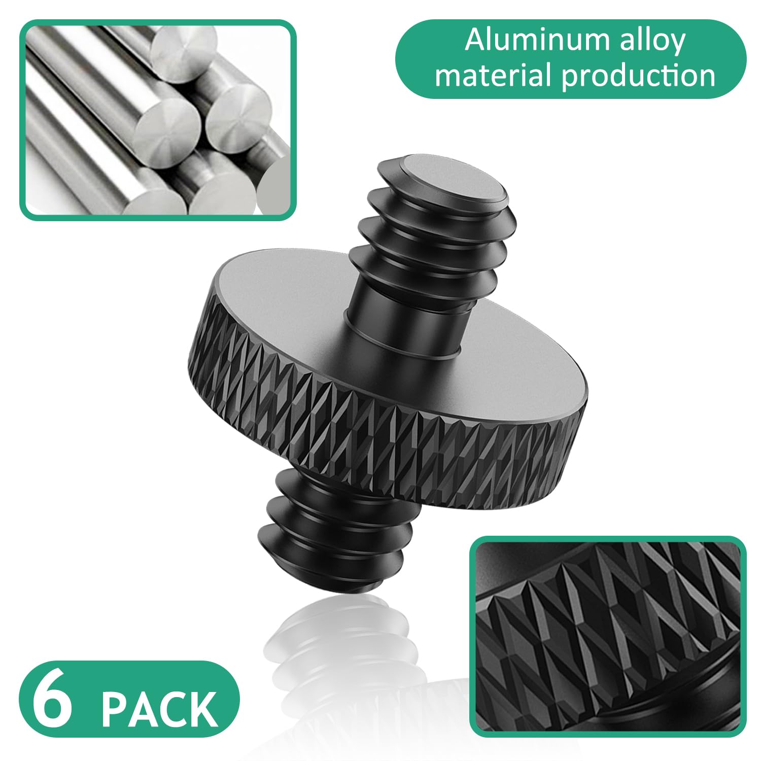Rigych Threaded Tripod Screw Adapter 1/4 Male To 1/4 Male Camera Mount Screw For Camera Cage Camera Shoulder Mount Dslr Mic Stan